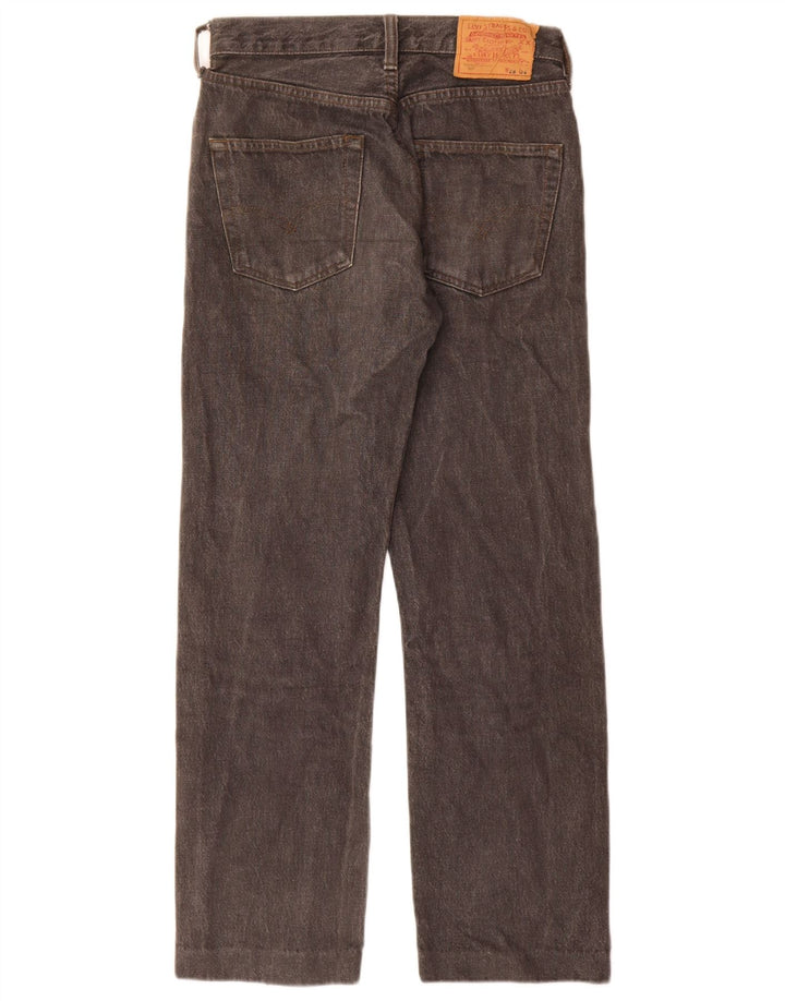 Мужские прямые джинсы Levi's 501 W28 L28 серые, хлопок