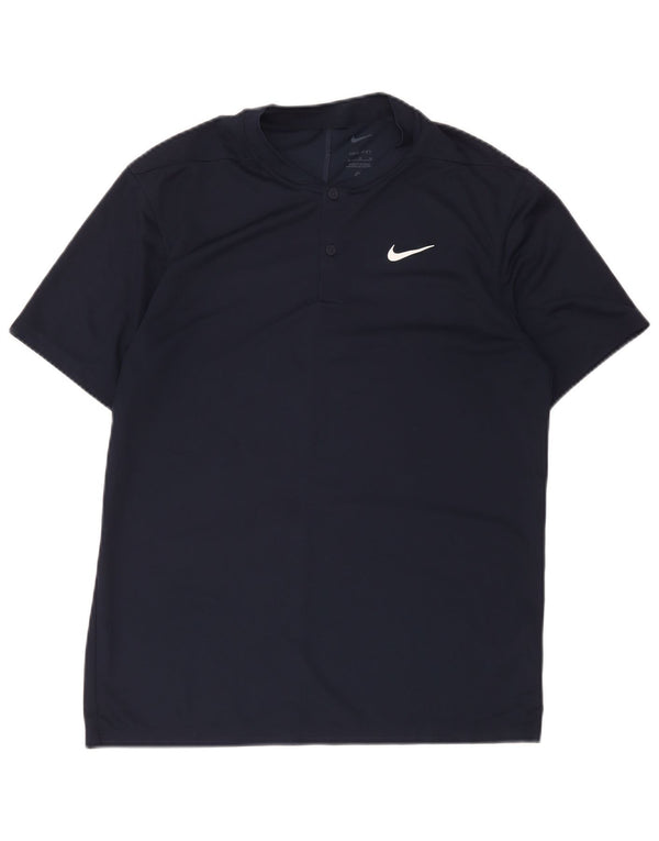 Мужская футболка Nike Dri Fit среднего размера, темно-синий, полиэстер