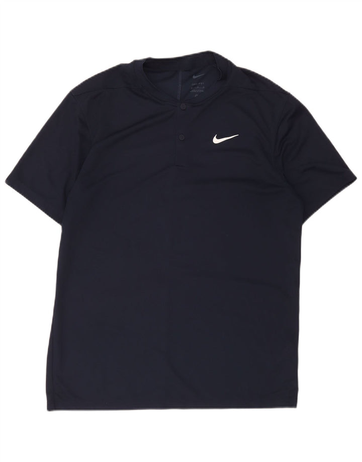Мужская футболка Nike Dri Fit среднего размера, темно-синий, полиэстер