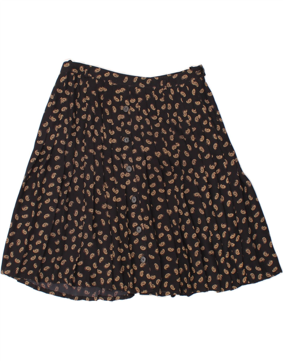 BARDEHLE Womens A-Line Skirt IT 44 Medium W30  Black Paisley Polyester Vintage Bardehle and Second-Hand Bardehle from Messina Hembry 