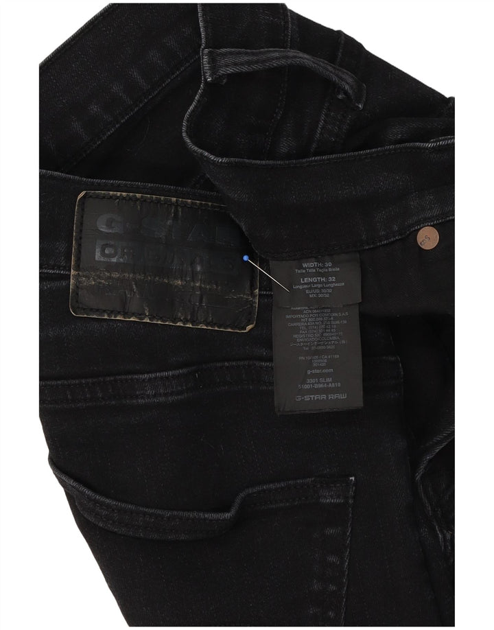 Мужские джинсы G-Star 3301 Slim W30 L32 черные