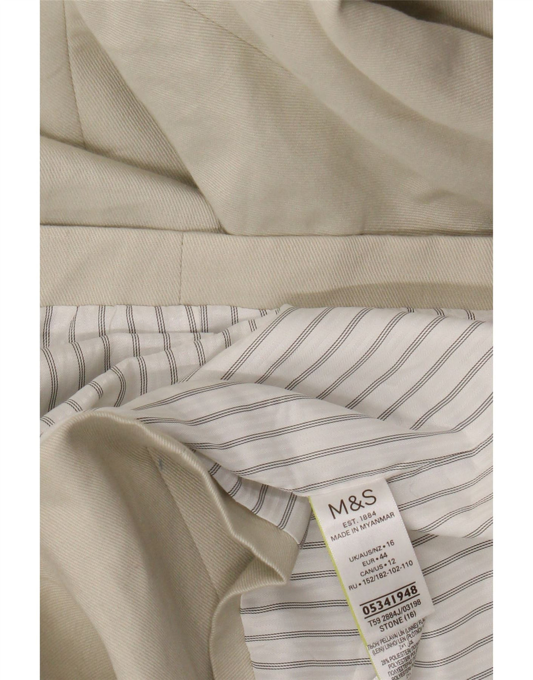 Женский двубортный пиджак Marks & Spencer UK 16, большой бежевый
