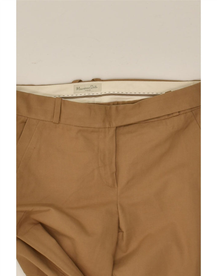 MASSIMO DUTTI Womens Slim Chino Trousers EU 36 XS W26 L30 Brown Cotton | Vintage Massimo Dutti | Thrift | Second-Hand Massimo Dutti | Used Clothing | Messina Hembry 