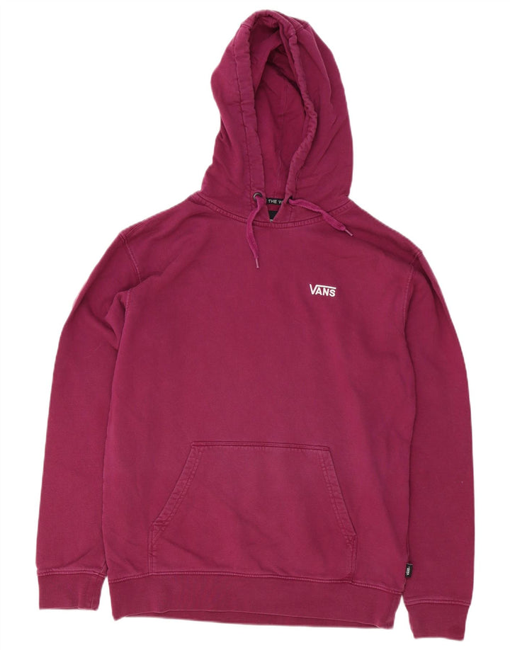 Мужской джемпер с капюшоном Vans среднего бордового цвета, хлопок
