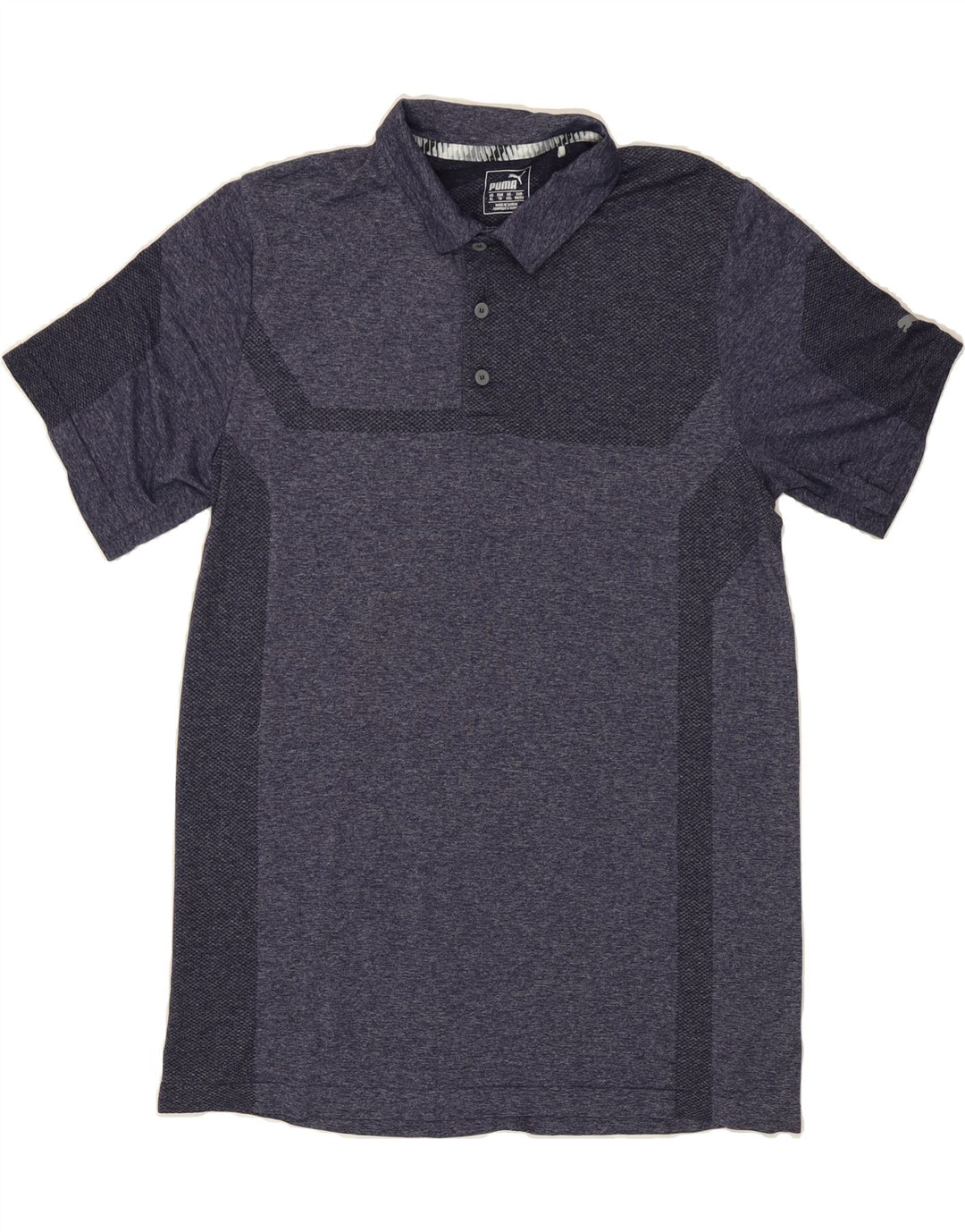 PUMA Mens Polo Shirt 2XL Navy Blue Colourblock Vintage Puma and Second-Hand Puma from Messina Hembry 