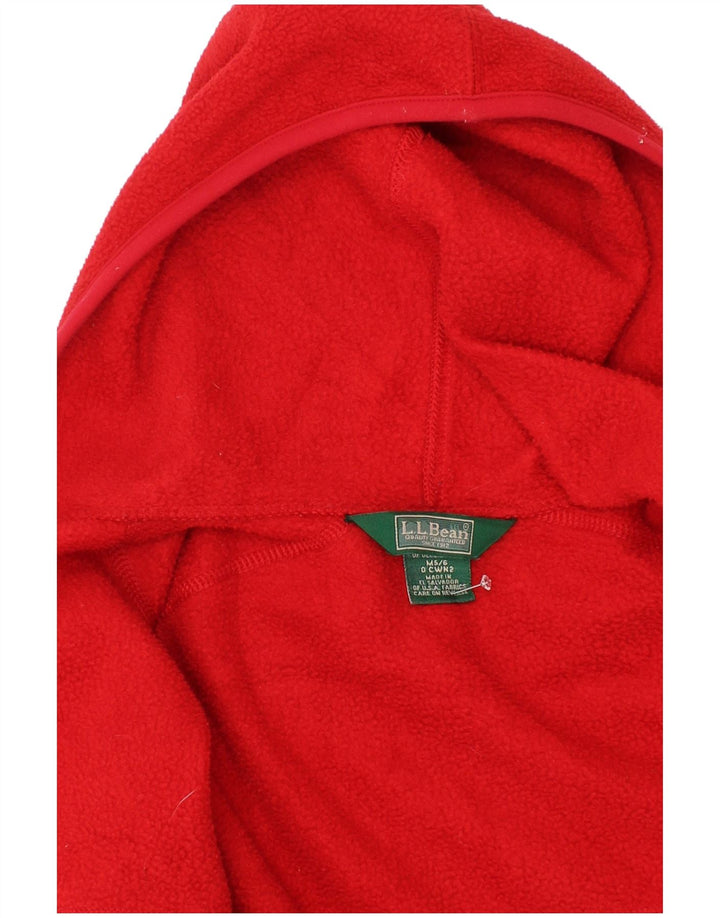 Флисовая куртка L.L.Bean для мальчиков с капюшоном 5–6 лет, средний красный полиэстер