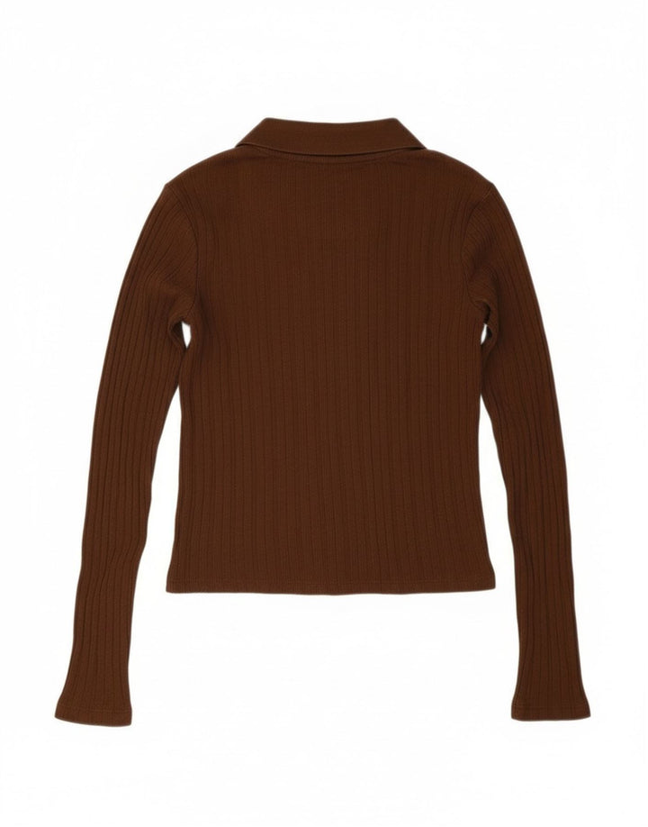 Женский укороченный кардиган Zara UK 10, маленький коричневый цвет