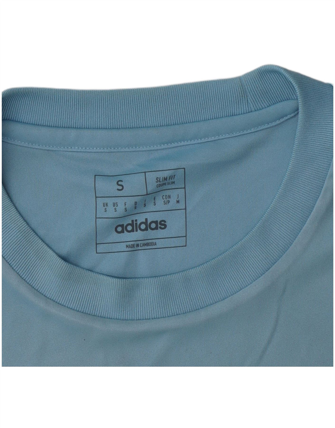 Adidas Mens Dri Fit Slim Футболка Топ Маленький Синий