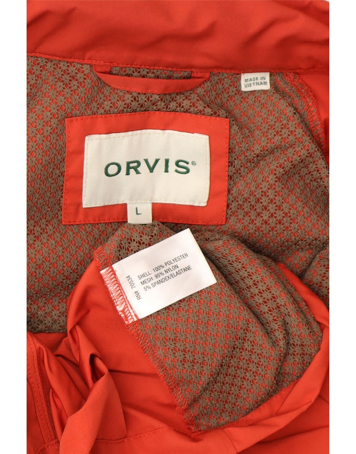 Женский плащ с капюшоном ORVIS UK 16, большой оранжевый, полиэстер