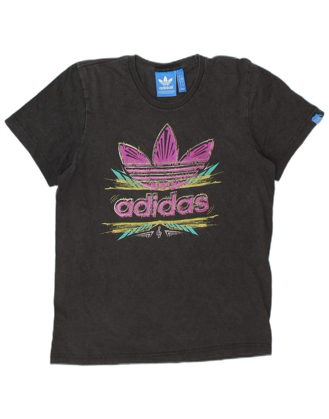 Мужская футболка с рисунком Adidas, маленькая, серая
