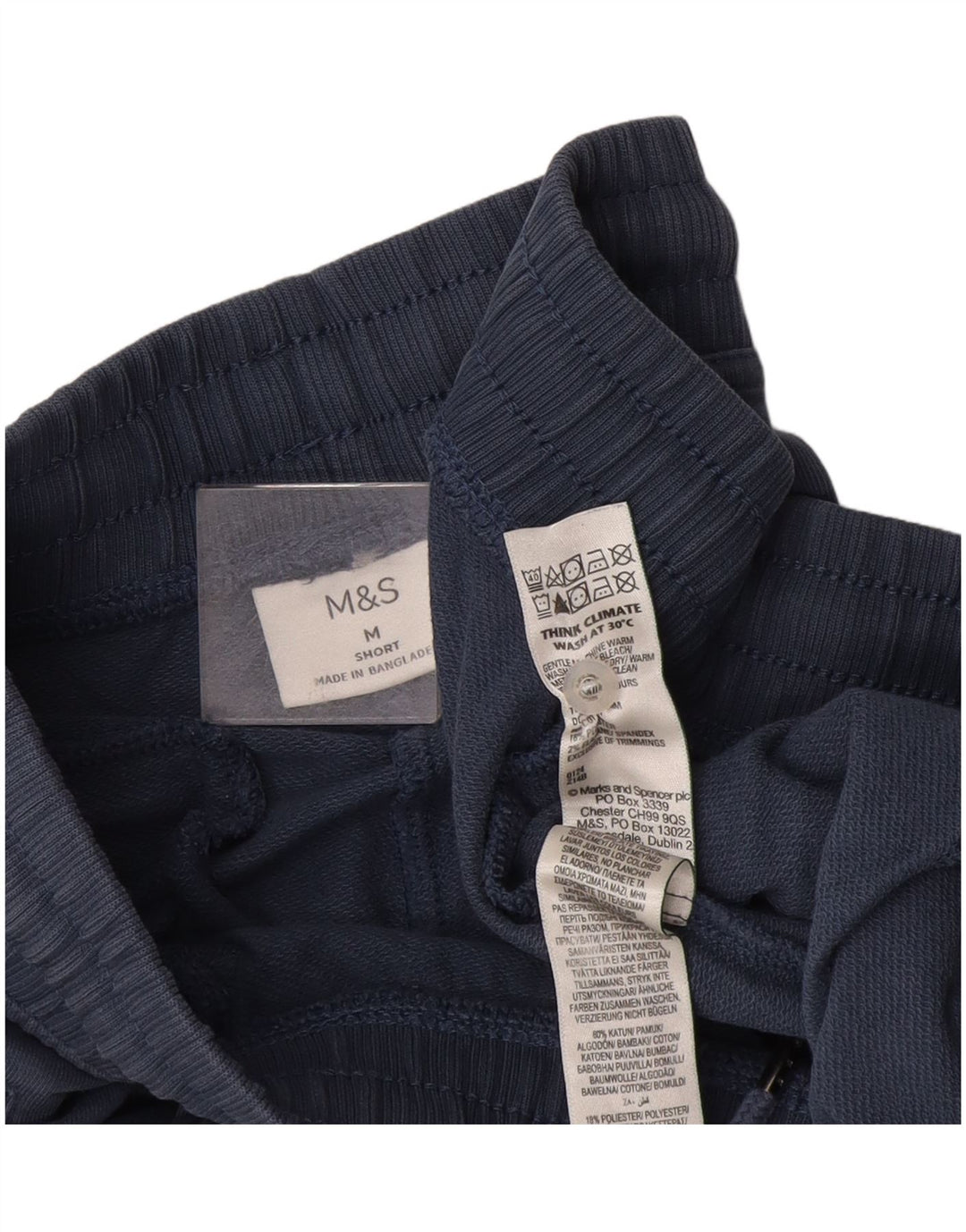 Мужские спортивные брюки Marks & Spencer среднего размера, темно-синие, хлопковые
