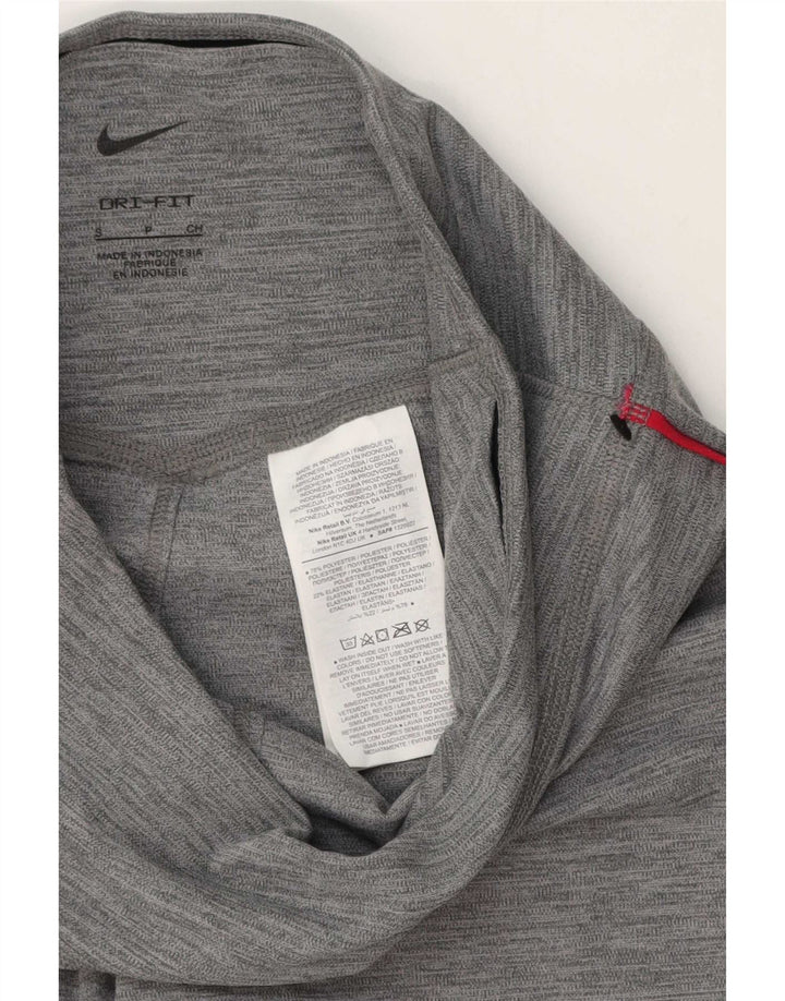 Женские леггинсы с рисунком Nike Dri Fit UK 10, маленькие серые, полиэстер
