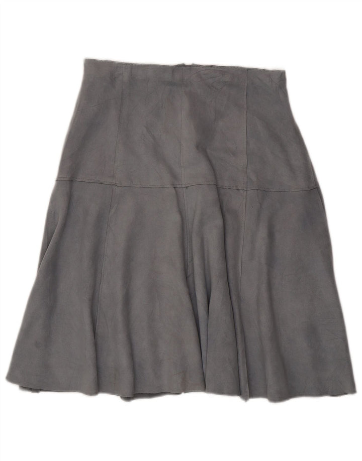 Женская замшевая юбка Zara, большая W30, синяя