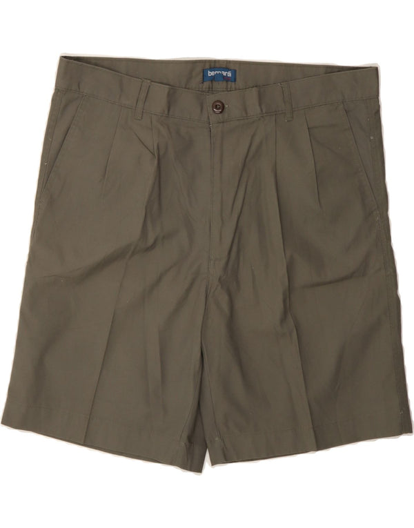 VINTAGE Mens Chino Shorts IT 52 XL W37 Khaki Cotton
