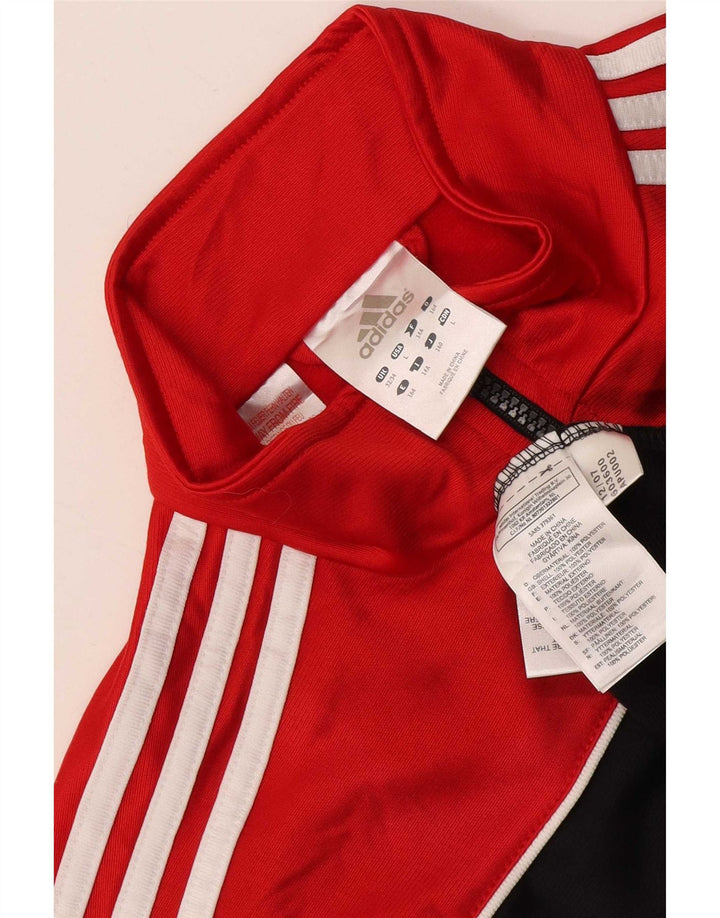 Спортивный костюм Adidas для мальчиков 13–14 лет, черный полиэстер с цветными блоками