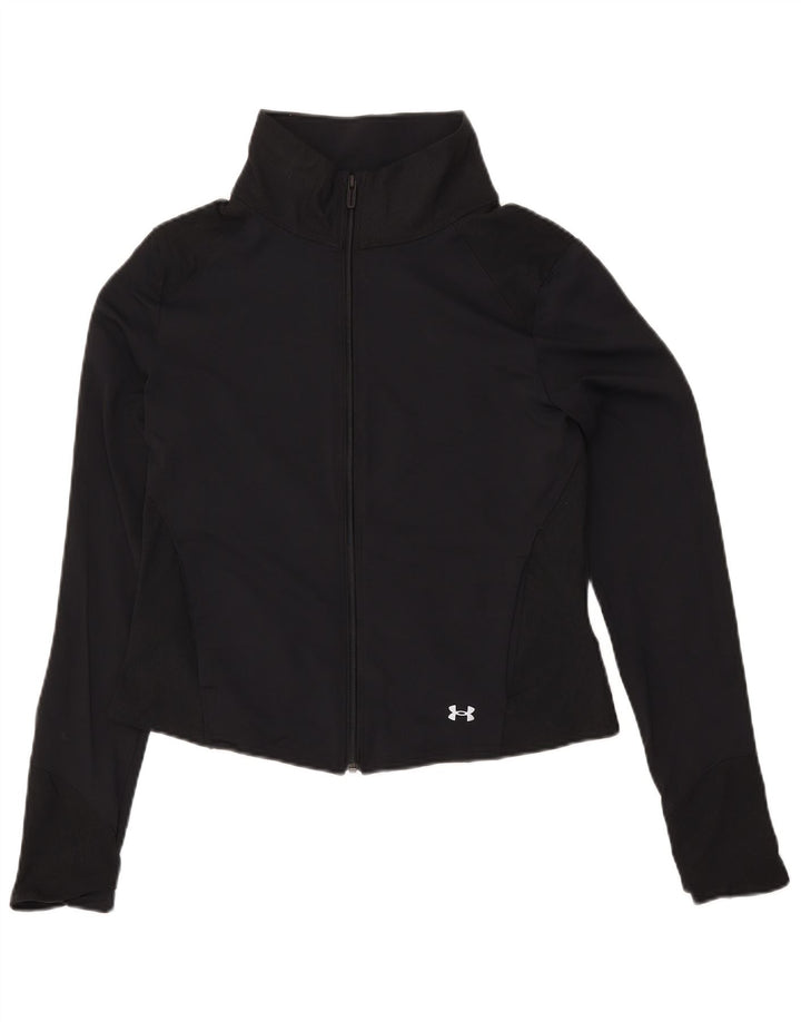 Женский укороченный спортивный костюм UNDER ARMOR, верхняя куртка UK 14, большой черный нейлон