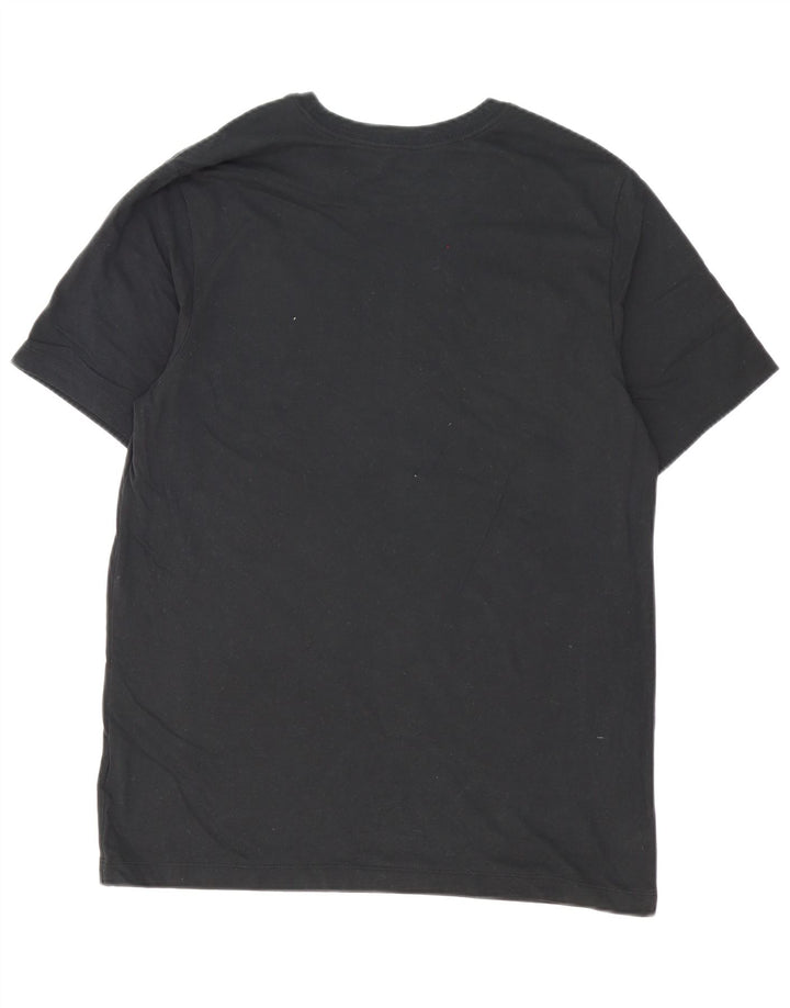 Мужская футболка с рисунком Nike Dri Fit, большой черный хлопковый топ
