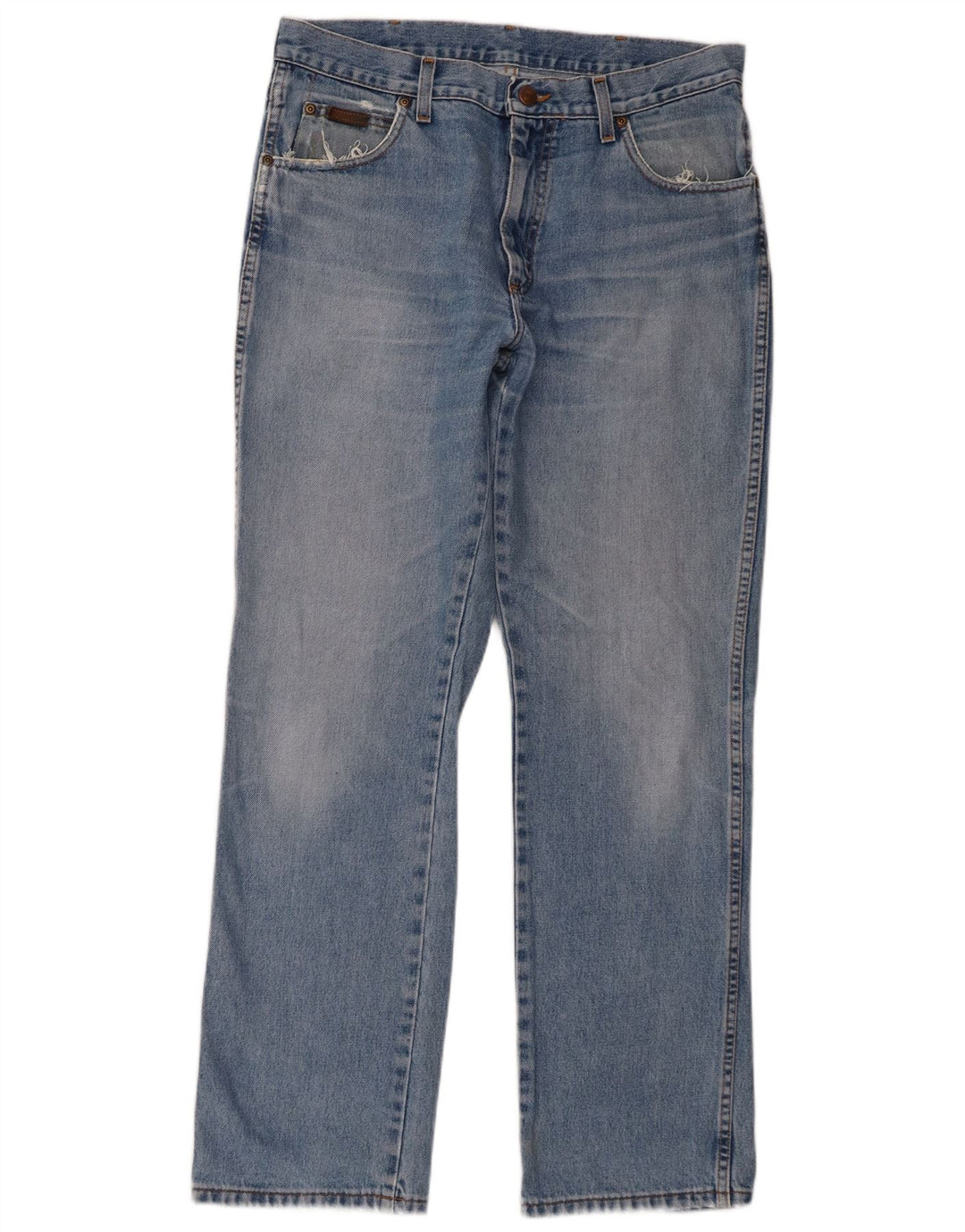 Мужские прямые джинсы Wrangler стандартного кроя W34 L32, синие, хлопок