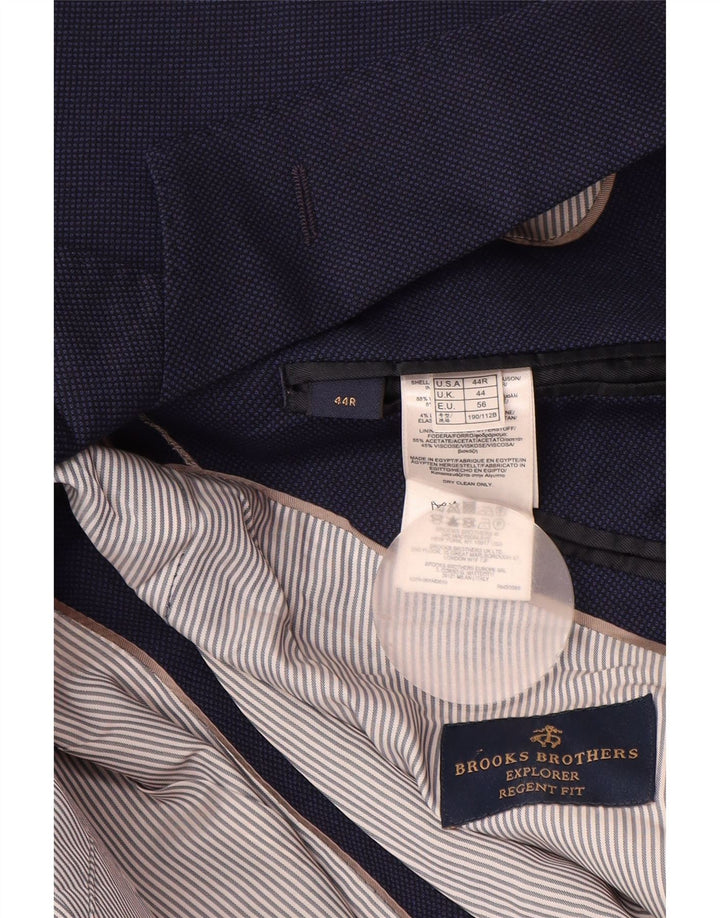Мужской пиджак Brooks Brothers Regent Fit UK 44 2XL темно-синий шерстяной