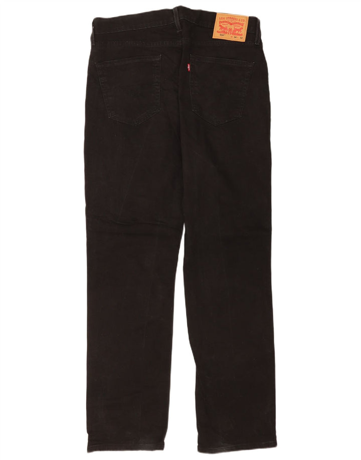 Мужские прямые джинсы Levi's 514 W34 L32, черный хлопок