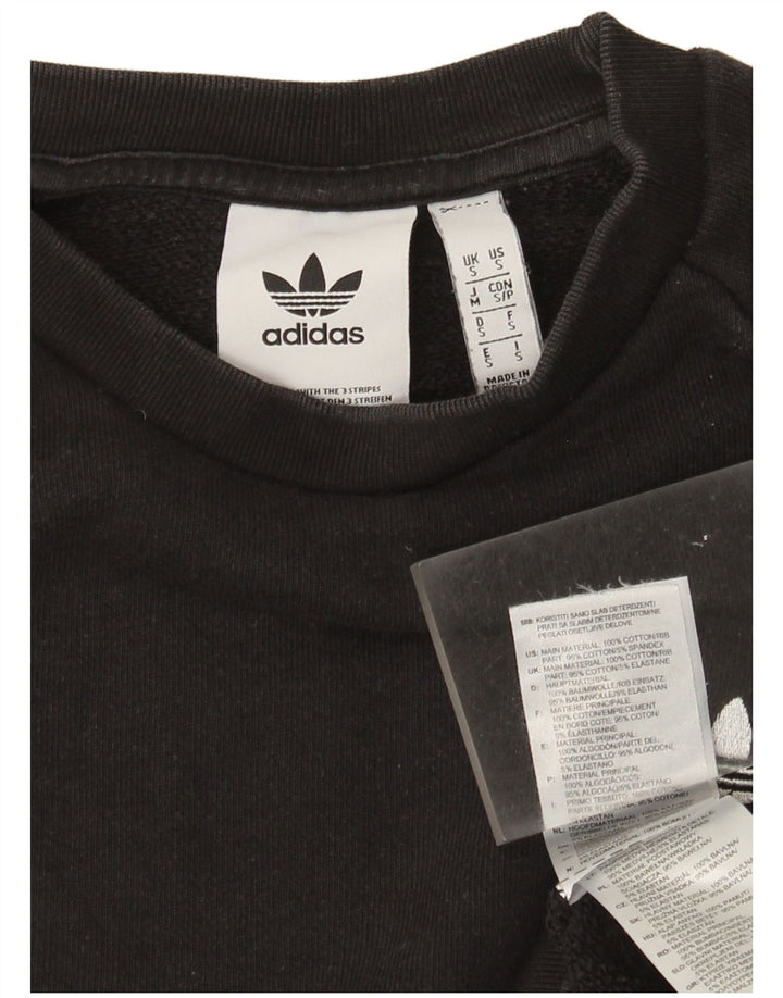Мужской свитер Adidas, маленький черный хлопковый джемпер