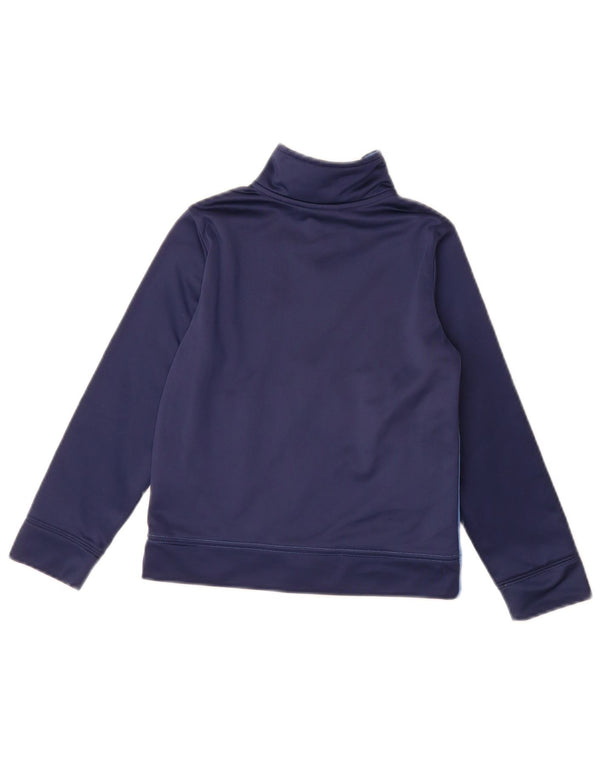 Nike Boys Tracksuit Top Jacket 5-6 Years Medium Navy Blue Colourblock