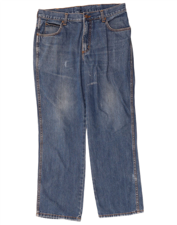 Мужские прямые джинсы Wrangler Ohio W34 L30, синий хлопок