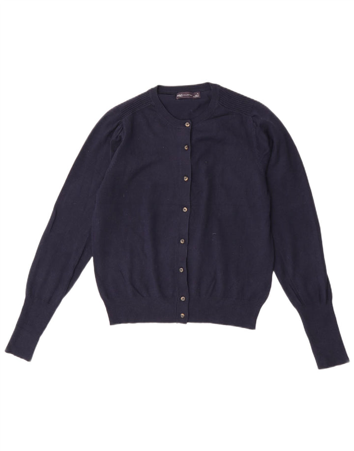 Женский кардиган Marks & Spencer UK 12, средний темно-синий из вискозы