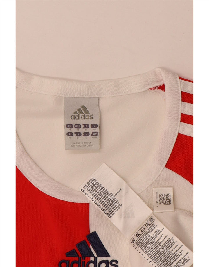 Мужская футболка Adidas Climalite с графическим рисунком, средний красный, полиэстер с цветными блоками