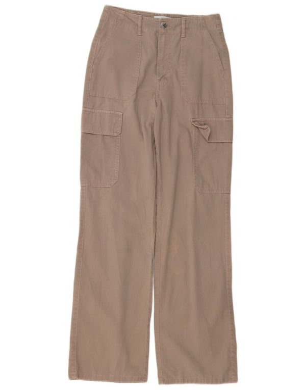 Женские прямые брюки карго Zara EU 32 2XS W22 L31, серые, хлопок