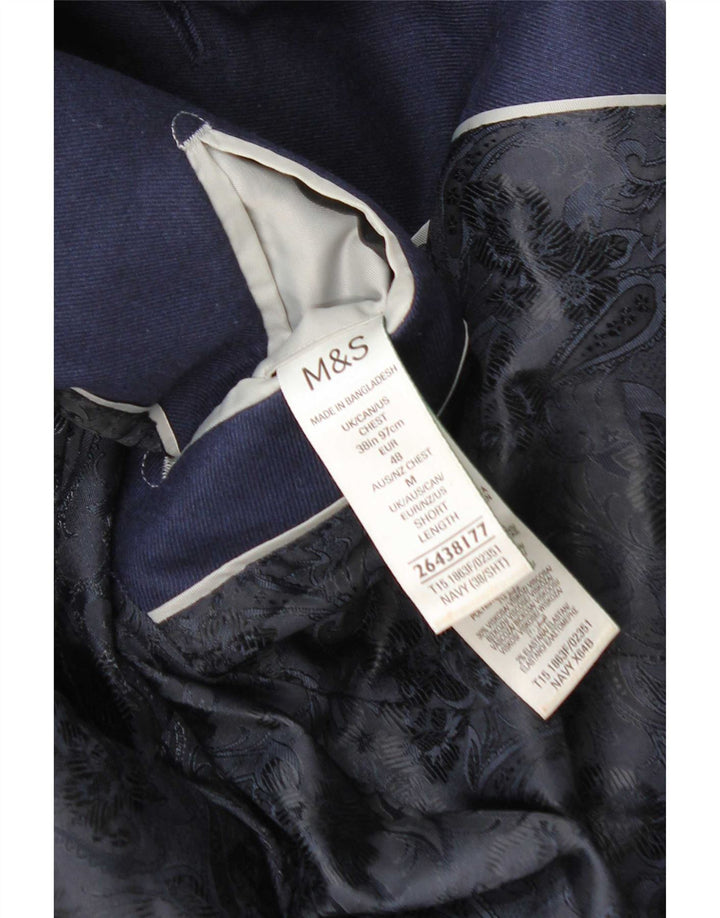 Мужской пиджак на двух пуговицах Marks & Spencer, Великобритания, 38/40, средний, темно-синий