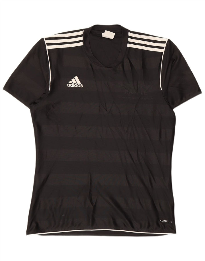 Мужская футболка ADIDAS Climalite с рисунком, маленький полиэстер в черную полоску
