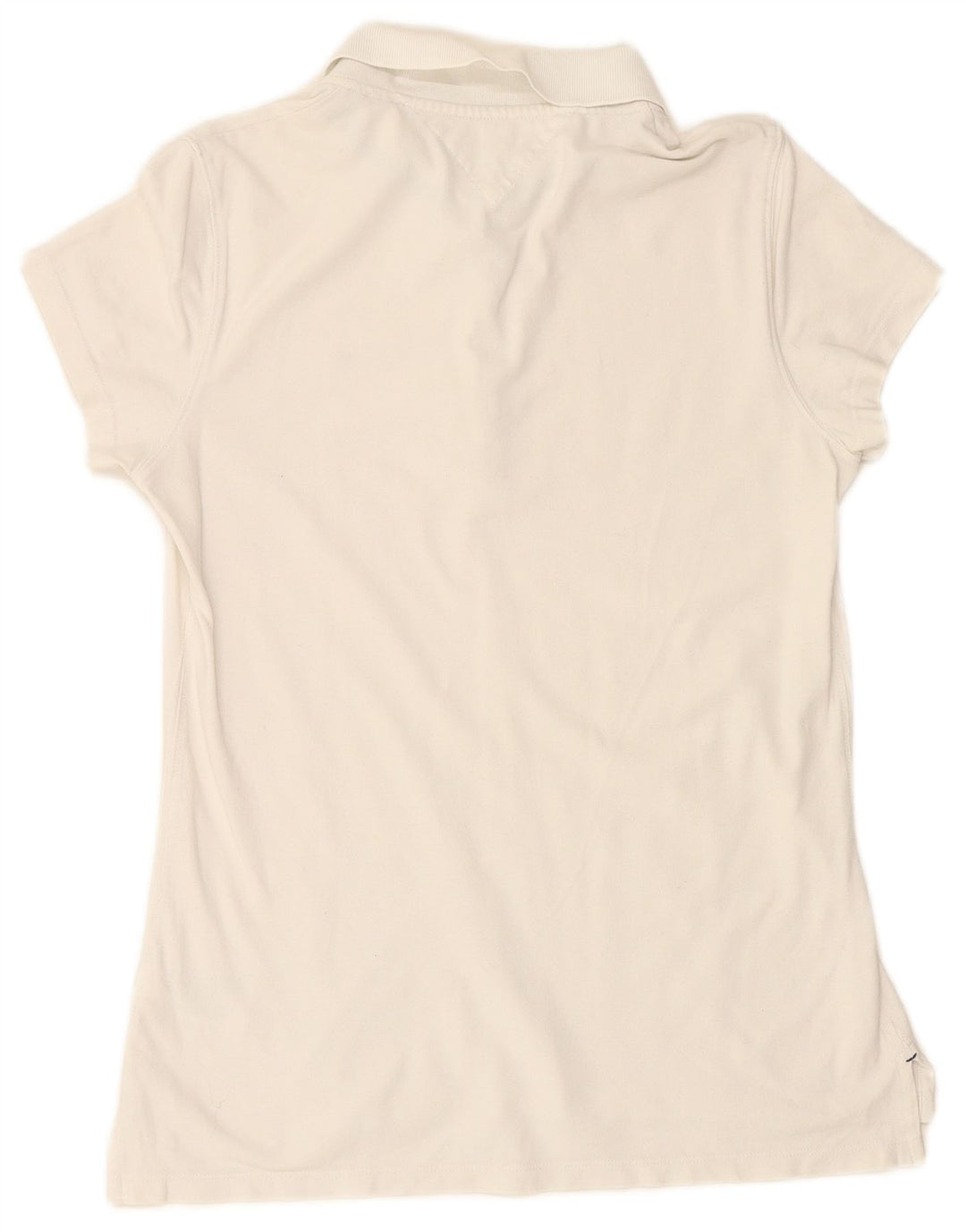 TOMMY HILFIGER Женская узкая рубашка-поло UK 18 XL, белый хлопок