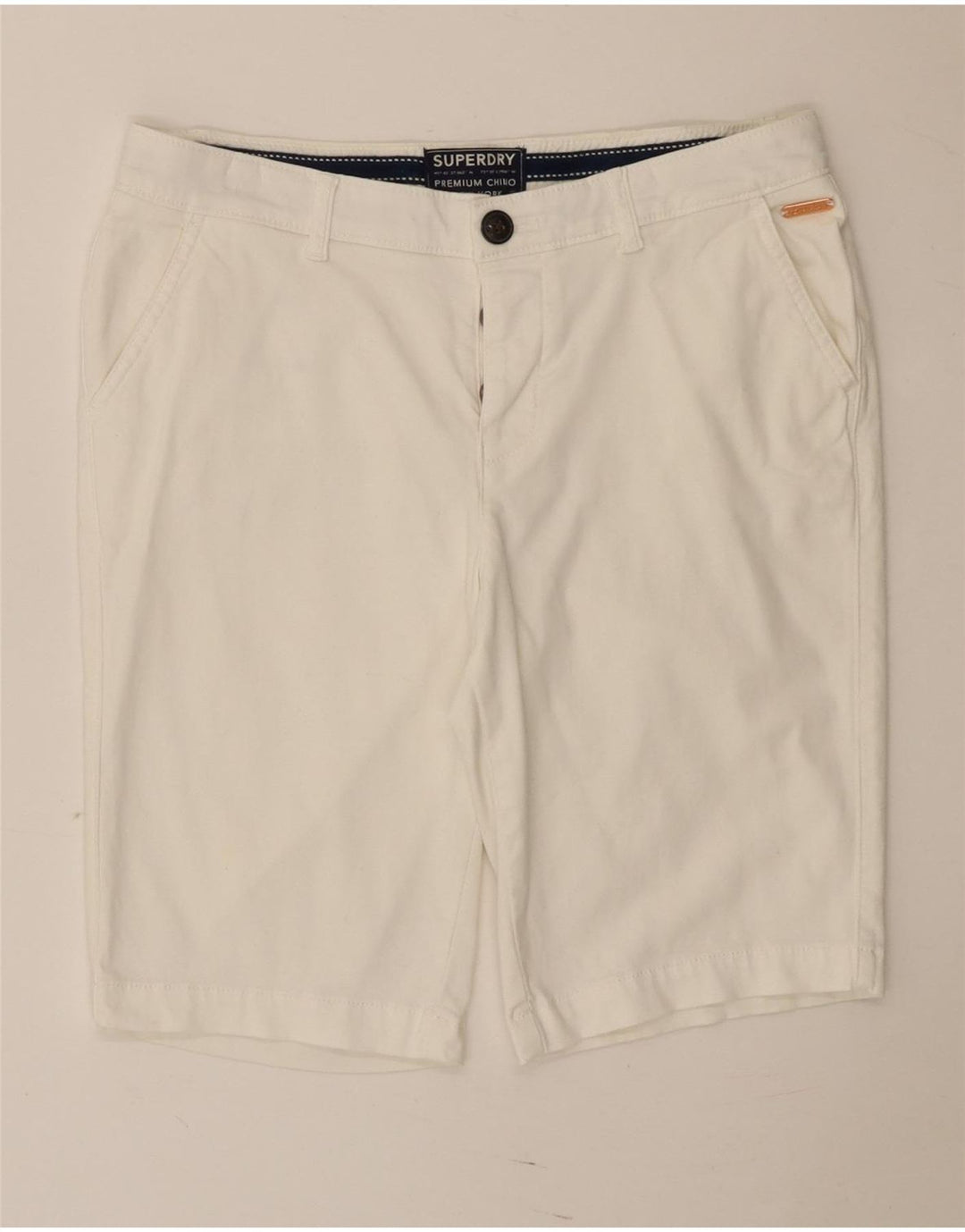 Женские шорты чинос Superdry Regular UK 10, маленькие W30, белые
