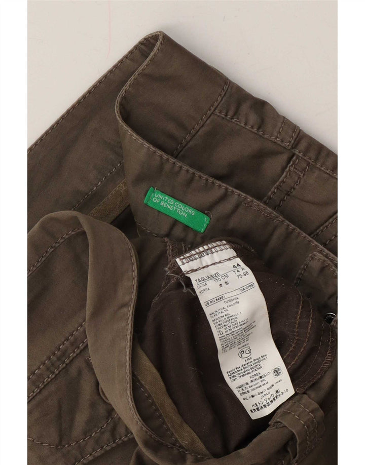 Benetton Женские повседневные шорты IT 44 Medium W30 Хаки Хлопок