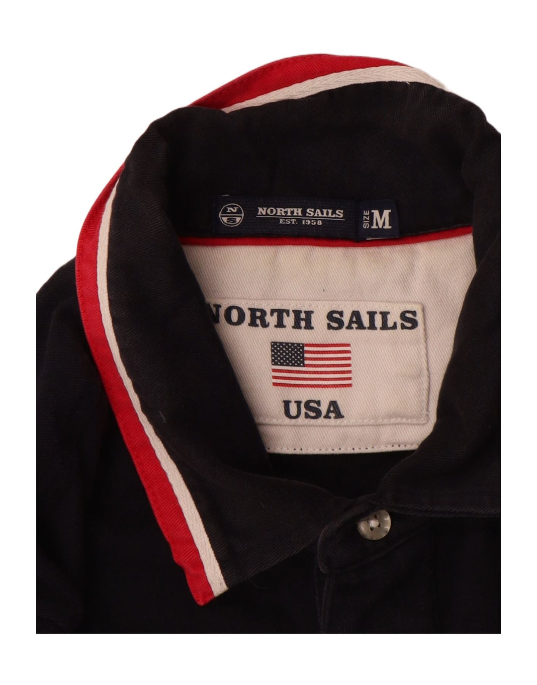 Мужская рубашка поло North Sails с длинным рукавом, средний темно-синий хлопок
