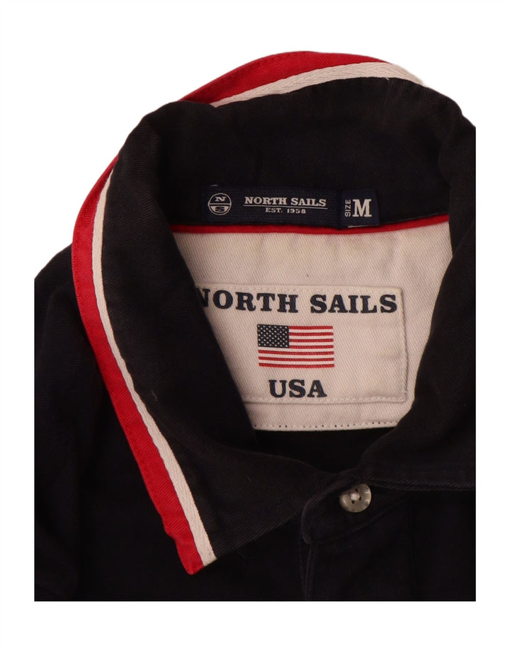 Мужская рубашка поло North Sails с длинным рукавом, средний темно-синий хлопок