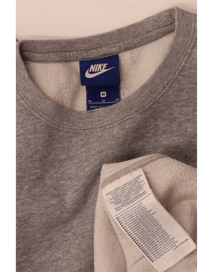 Мужской свитер Nike, хлопковый джемпер среднего серого цвета