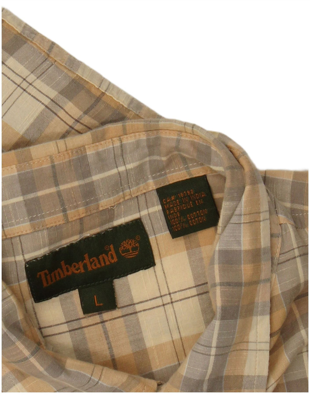 Мужская рубашка Timberland с коротким рукавом, большая желтая клетка, хлопок