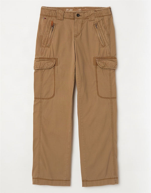 Tommy Hilfiger Женские прямые брюки карго W26 L32 Бежевые, хлопок