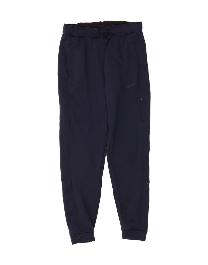 NIKE Womens Tracksuit Trousers Joggers UK 8 Small  Navy Blue Polyester Vintage Nike and Second-Hand Nike from Messina Hembry 