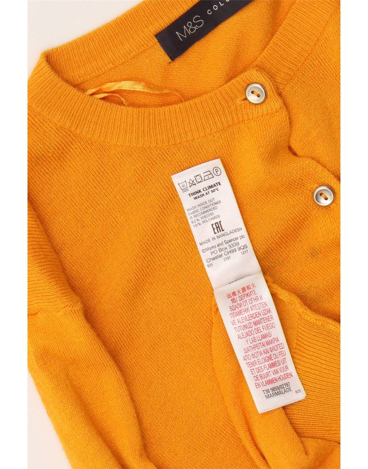Женский кардиган стандартного кроя Marks & Spencer UK 12, средний желтый