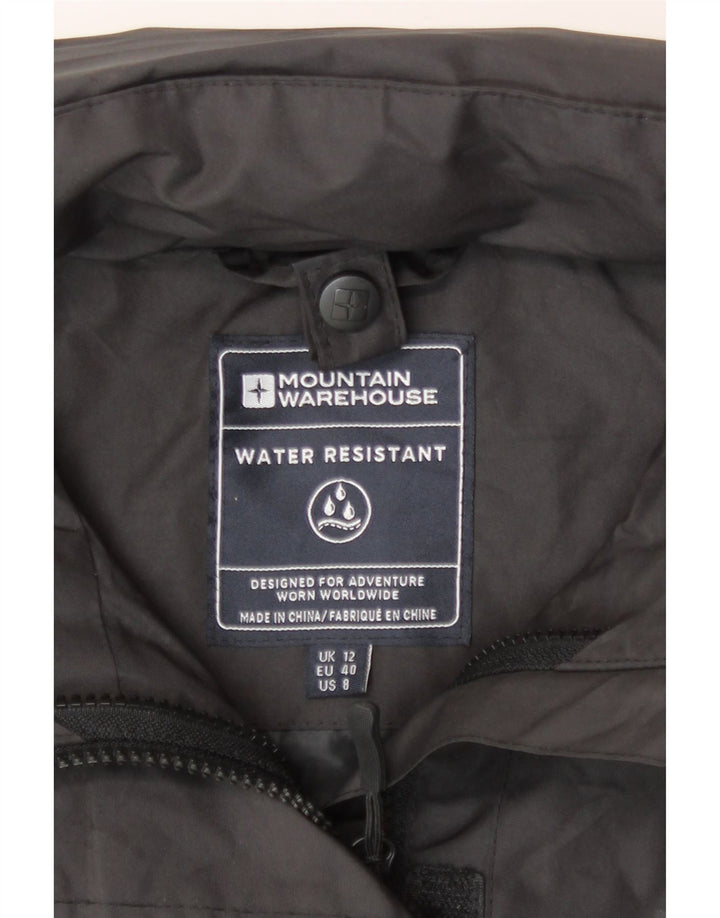 Женская дождевик с капюшоном Mountain Warehouse UK 12, средний черный полиамид