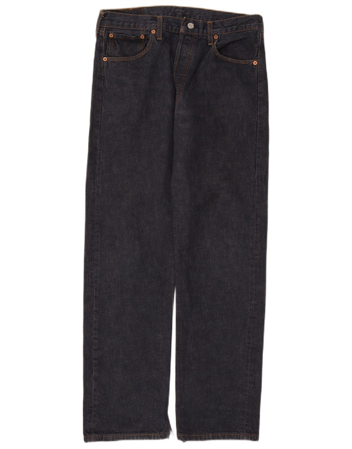 Мужские прямые джинсы Levi's 501 W34 L32 темно-синие, хлопок