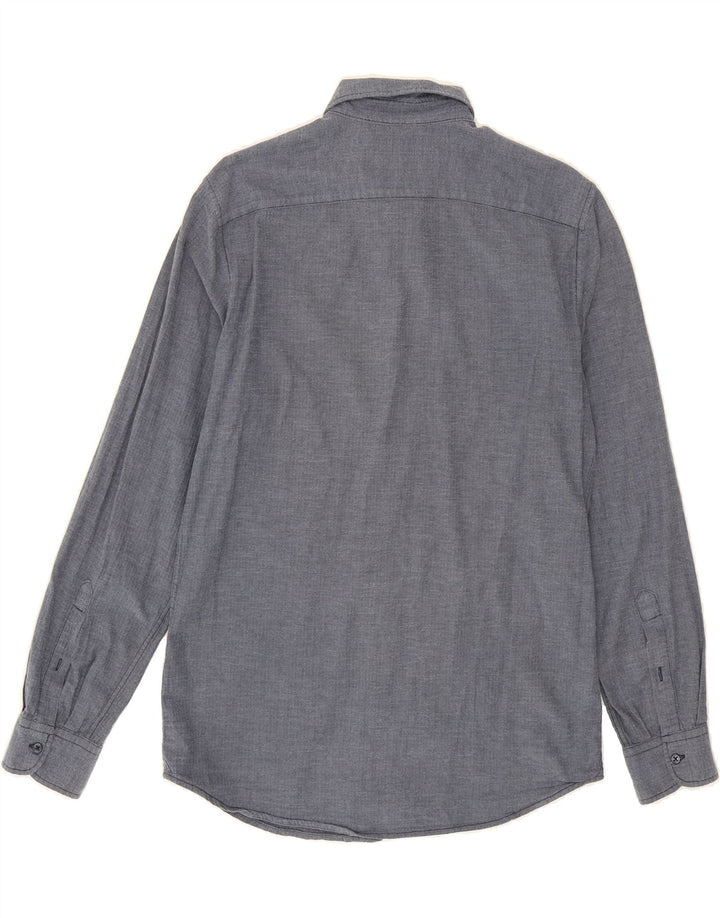 BENETTON Mens Shirt Medium Navy Blue Cotton Vintage Benetton and Second-Hand Benetton from Messina Hembry 