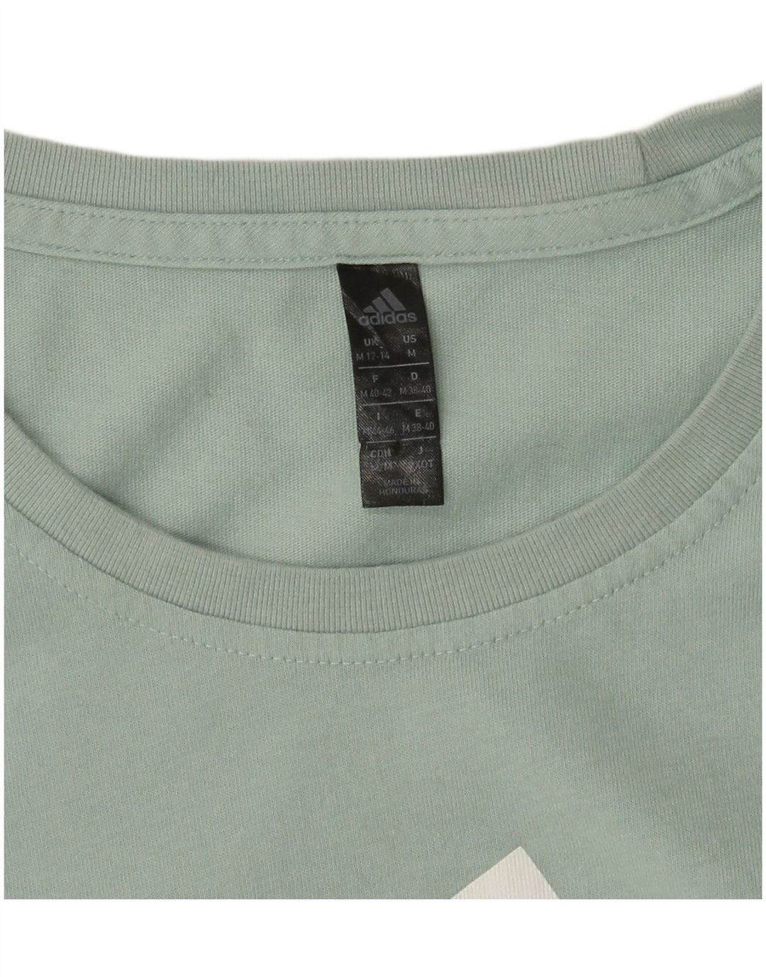 Женский топ с рисунком ADIDAS с длинным рукавом UK 12/14, средний зеленый