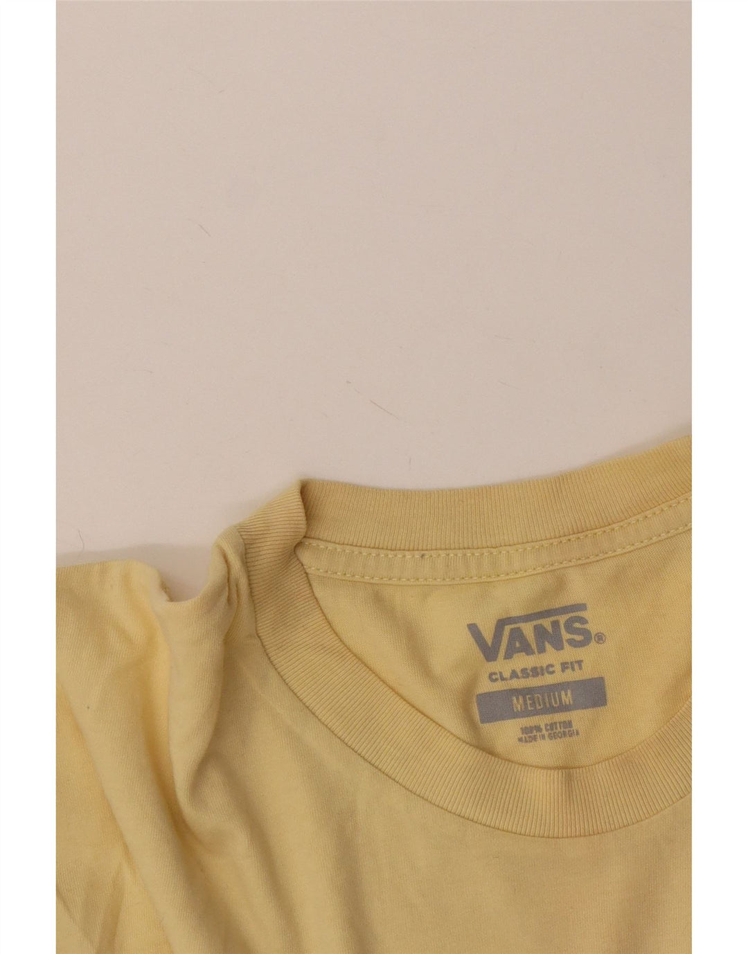 Мужская футболка классического кроя Vans, хлопковый топ среднего желтого цвета