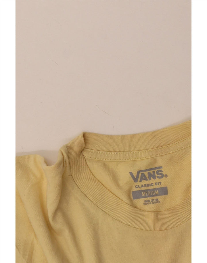 Мужская футболка классического кроя Vans, хлопковый топ среднего желтого цвета