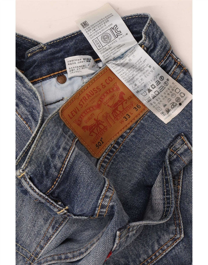 Мужские прямые джинсы Levi's 501 W33 L30 синие, хлопок