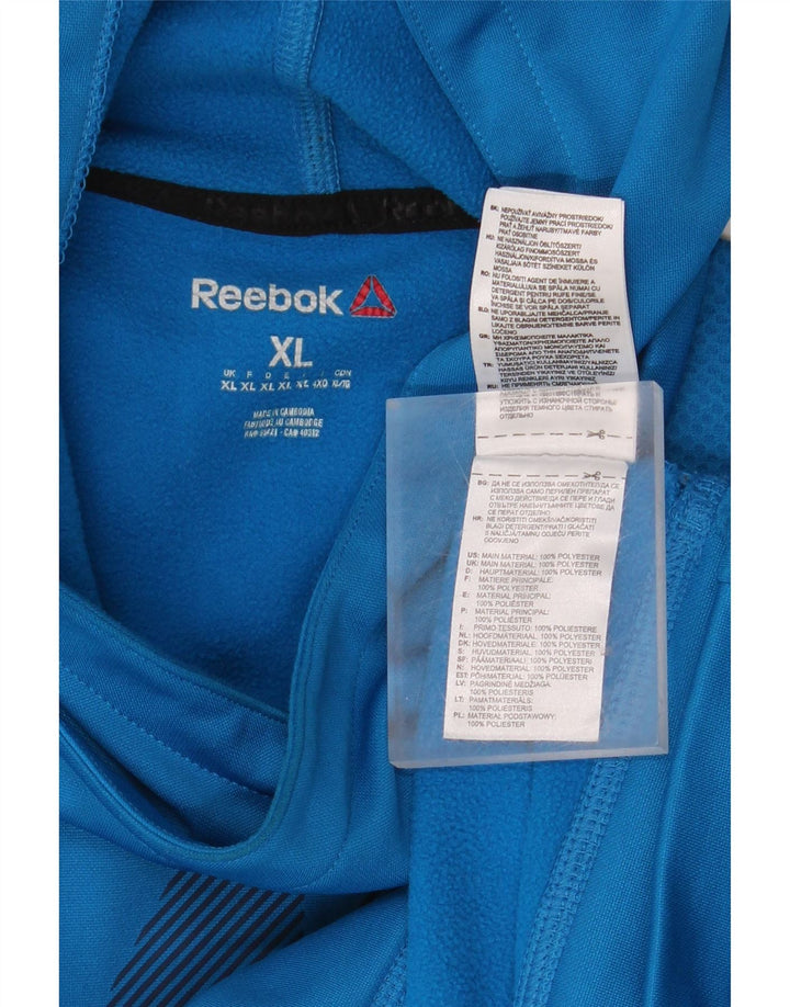 Мужская толстовка с капюшоном REEBOK XL, синий полиэстер